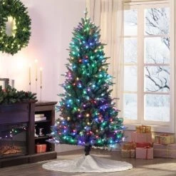 Mr. Christmas Alexa Enabled RGB LED Illuminated Christmas Tree, 6.5' -Christmas Trees Sales Store unnamed file 598