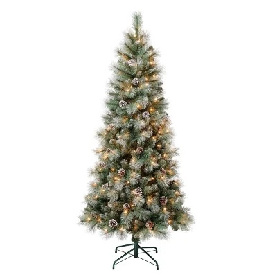 National Tree Company Pre-Lit Perry Pine Hinged Artificial Christmas Tree Clear Lights 4 National Tree Company Pre-Lit Perry Pine Hinged Artificial Christmas Tree Clear Lights - Image 4