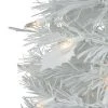 Northlight 6' Pre-Lit White Tinsel Pop-Up Artificial Christmas Tree, Clear Lights