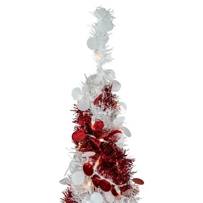 Northlight 6' Pre-Lit Candy Cane Pop-Up Artificial Christmas Tree, Clear Lights 4 Northlight 6' Pre-Lit Candy Cane Pop-Up Artificial Christmas Tree, Clear Lights - Image 4