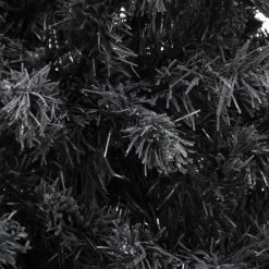 National Tree Company 7 Foot Full Bodied Flocked Unlit Sleek Halloween Event Artificial Christmas Tree with 1,133 Branch Tips, & Metal Stand, Black -Christmas Trees Sales Store unnamed file 6053