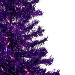 Northlight 6' Pre-Lit Purple Artificial Tinsel Christmas Tree, Clear Lights -Christmas Trees Sales Store unnamed file 6089