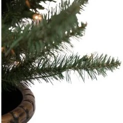 Northlight 2ct Prelit Artificial Christmas Tree Potted Porch Pine Topiary - Clear Lights -Christmas Trees Sales Store unnamed file 6094