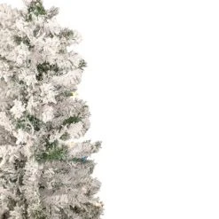 Northlight 4.5' Pre-Lit Medium Heavily Flocked Pine Artificial Christmas Tree, Multicolor Lights -Christmas Trees Sales Store unnamed file 6118