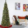 National Tree Company Pre-Lit LED Slim Snowy Oakley Hills Artificial Christmas Tree Warm White Lights