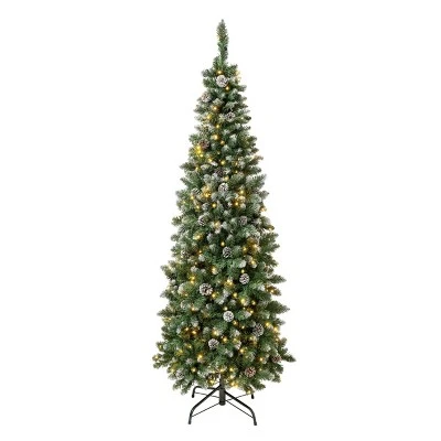 National Tree Company Pre-Lit LED Slim Snowy Oakley Hills Artificial Christmas Tree Warm White Lights 3 National Tree Company Pre-Lit LED Slim Snowy Oakley Hills Artificial Christmas Tree Warm White Lights - Image 3