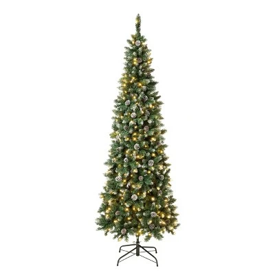 National Tree Company Pre-Lit LED Slim Snowy Oakley Hills Artificial Christmas Tree Warm White Lights 4 National Tree Company Pre-Lit LED Slim Snowy Oakley Hills Artificial Christmas Tree Warm White Lights - Image 4