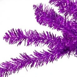 Northlight 7' Metallic Purple Tinsel Artificial Christmas Tree - Unlit