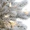 7.5ft Puleo Pre-Lit Full Flocked Royal Majestic Douglas Fir Down-Swept with Sure Lit Clear Incandescent Lights