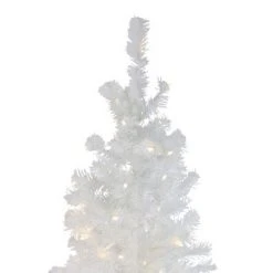 Northlight 6.5' Pre-Lit Pencil White Winston Pine Artificial Christmas Tree - Warm White LED Lights