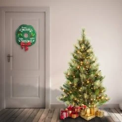 National Tree Company Pre-Lit Charleston Pine Hinged Artificial Christmas Tree Clear Lights
