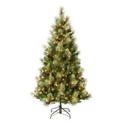 National Tree Company Pre-Lit Charleston Pine Hinged Artificial Christmas Tree Clear Lights -Christmas Trees Sales Store unnamed file 6173