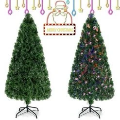 Costway Pre-Lit Fiber Optic Artificial PVC Christmas Tree 6Ft -Christmas Trees Sales Store unnamed file 6187
