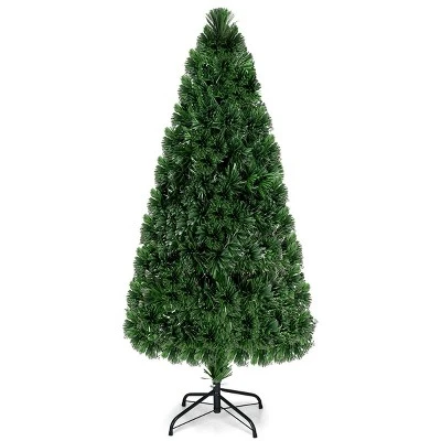 Costway Pre-Lit Fiber Optic Artificial PVC Christmas Tree 6Ft 8 Costway Pre-Lit Fiber Optic Artificial PVC Christmas Tree 6Ft - Image 8