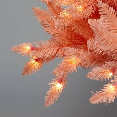 6.5' Pre-Lit Pink Alberta Artificial Christmas Tree Pink with Clear Lights - Wondershop™ 2 6.5' Pre-Lit Pink Alberta Artificial Christmas Tree Pink with Clear Lights - Wondershop™ - Image 2