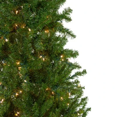 Northlight 6.5' Pre-Lit Canadian Pine Artificial Pencil Christmas Tree - Clear Lights 2 Northlight 6.5' Pre-Lit Canadian Pine Artificial Pencil Christmas Tree - Clear Lights - Image 2