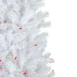 Northlight 6.5' Pre-Lit Woodbury White Pine Pencil Artificial Christmas Tree, Pink Lights -Christmas Trees Sales Store unnamed file 6215
