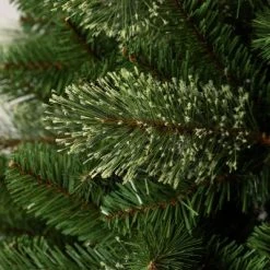 Home Heritage 7 Foot Unlit Cascade Cashmere Pine Artificial Fake Christmas Tree & Lumations Twinkly App Controlled Wrapped Dome Straight Lights