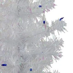 Northlight 3' Pre-Lit White Medium Pine Artificial Christmas Tree - Blue Lights