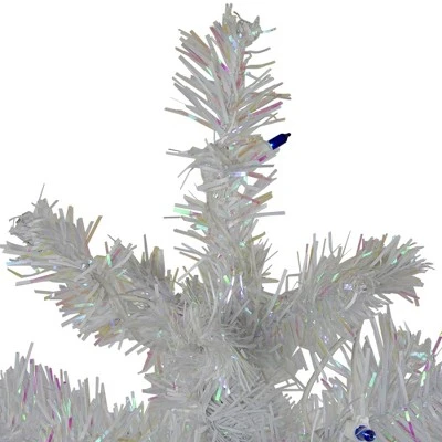 Northlight 3' Pre-Lit White Medium Pine Artificial Christmas Tree - Blue Lights 2 Northlight 3' Pre-Lit White Medium Pine Artificial Christmas Tree - Blue Lights - Image 2