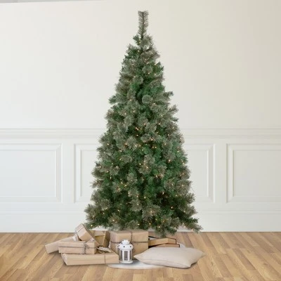 Northlight 6.5' Pre-Lit Oregon Cashmere Pine Artificial Christmas Tree, Clear Lights 1 Northlight 6.5' Pre-Lit Oregon Cashmere Pine Artificial Christmas Tree, Clear Lights