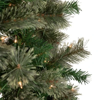 Northlight 6.5' Pre-Lit Oregon Cashmere Pine Artificial Christmas Tree, Clear Lights 2 Northlight 6.5' Pre-Lit Oregon Cashmere Pine Artificial Christmas Tree, Clear Lights - Image 2