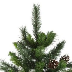 Northlight 7' Full Snowy Delta Pine with Cones Artificial Christmas Tree, Unlit