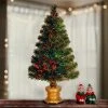 National Tree Company 32" Fiber Optic Fireworks Evergreen Tree