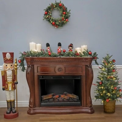 National Tree Company 3pc Holiday Greenery Set with 4' Pre-Lit LED Artificial Christmas Tree, 24" Wreath & 6' Pre-Lit LED Garland 1 National Tree Company 3pc Holiday Greenery Set with 4' Pre-Lit LED Artificial Christmas Tree, 24" Wreath & 6' Pre-Lit LED Garland