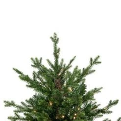 Northlight 4' Pre-Lit Potted Deluxe Russian Pine Artificial Christmas Tree, Warm White LED Lights