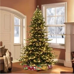 7.5ft Puleo Pre-Lit Full Princess Pine Artificial Christmas Tree Clear Lights