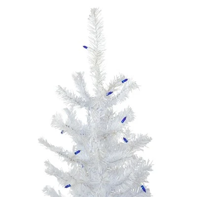 Northlight 2' Pre-Lit Woodbury White Pine Slim Artificial Christmas Tree, Blue Lights 1 Northlight 2' Pre-Lit Woodbury White Pine Slim Artificial Christmas Tree, Blue Lights