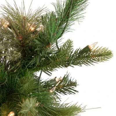 Northlight 6.5' Pre-Lit Kingston Cashmere Pine Artificial Christmas Tree, Clear Lights 2 Northlight 6.5' Pre-Lit Kingston Cashmere Pine Artificial Christmas Tree, Clear Lights - Image 2