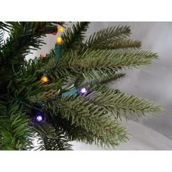 Northlight 7.5' Pre-Lit Slim Palisade Artificial Christmas Tree - Multi LED Lights