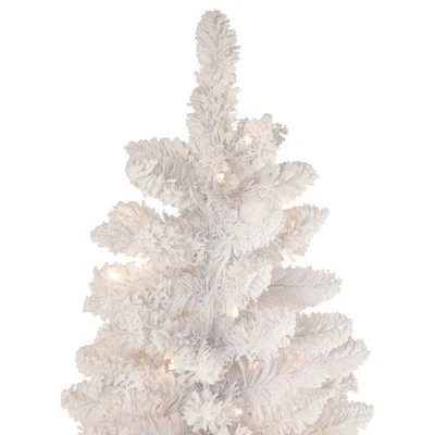 Northlight 6.5' Pre-Lit Medium Flocked Norway Pine Artificial Christmas Tree, Warm White LED Lights 4 Northlight 6.5' Pre-Lit Medium Flocked Norway Pine Artificial Christmas Tree, Warm White LED Lights - Image 4