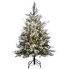 4.5ft National Tree Company Pre-lit Artificial Christmas Tree Snowy Bedford Pine 450 Clear Lights