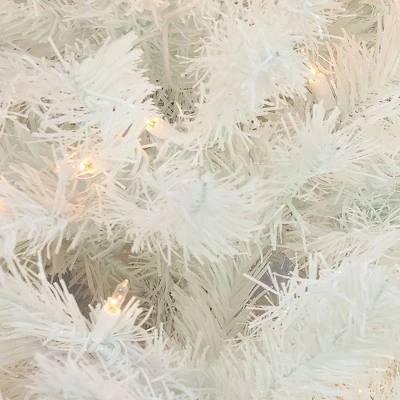 National Tree Company 4 Foot Full Bodied Flocked Prelit Artificial Christmas Holiday Tree with 200 Clear Lights, 311 Branch Tips, & Metal Stand, White 3 National Tree Company 4 Foot Full Bodied Flocked Prelit Artificial Christmas Holiday Tree with 200 Clear Lights, 311 Branch Tips, & Metal Stand, White - Image 3