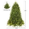 Costway 6ft Pre-lit PVC Christmas Fir Tree Hinged 8 Flash Modes w/ 650 LED Light