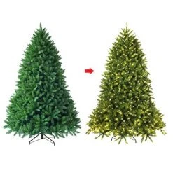 Costway 6ft Pre-lit PVC Christmas Fir Tree Hinged 8 Flash Modes w/ 650 LED Light 17 Costway 6ft Pre-lit PVC Christmas Fir Tree Hinged 8 Flash Modes w/ 650 LED Light -Christmas Trees Sales Store unnamed file 6566