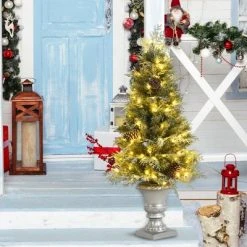 Costway 4ft Pre-lit Snowy Christmas Entrance Tree w/ 100 LED Lights & Pine Cones 17 Costway 4ft Pre-lit Snowy Christmas Entrance Tree w/ 100 LED Lights & Pine Cones -Christmas Trees Sales Store unnamed file 6604