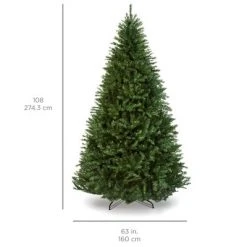 Best Choice Products Hinged Douglas Full Fir Artificial Christmas Tree Holiday Decoration w/ Foldable Metal Stand -Christmas Trees Sales Store unnamed file 663