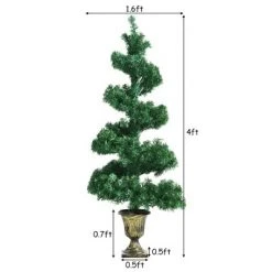 Costway Set of 2 Pre-lit Spiral Artificial Christmas Entrance Tree 4FT w/ 150 LED Lights 11 Costway Set of 2 Pre-lit Spiral Artificial Christmas Entrance Tree 4FT w/ 150 LED Lights -Christmas Trees Sales Store unnamed file 6634