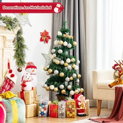 Costway Set of 2 Pre-lit Spiral Artificial Christmas Entrance Tree 4FT w/ 150 LED Lights 4 Costway Set of 2 Pre-lit Spiral Artificial Christmas Entrance Tree 4FT w/ 150 LED Lights - Image 4