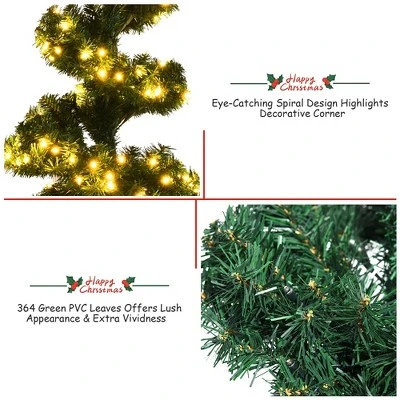Costway Set of 2 Pre-lit Spiral Artificial Christmas Entrance Tree 4FT w/ 150 LED Lights 9 Costway Set of 2 Pre-lit Spiral Artificial Christmas Entrance Tree 4FT w/ 150 LED Lights - Image 9