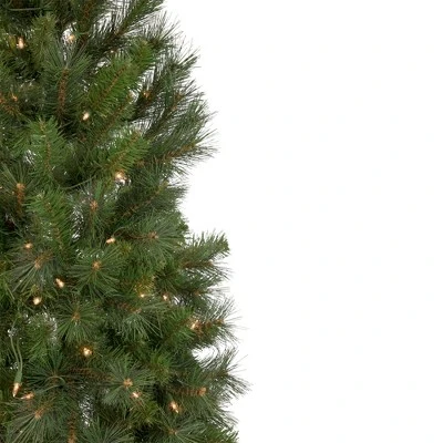 Northlight 6.5' Pre-Lit Medium Beaver Pine Artificial Christmas Wall Tree, Clear Lights 4 Northlight 6.5' Pre-Lit Medium Beaver Pine Artificial Christmas Wall Tree, Clear Lights - Image 4