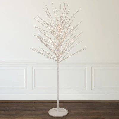 Northlight 5' White LED Lighted Christmas Twig Tree - Warm White Lights 1 Northlight 5' White LED Lighted Christmas Twig Tree - Warm White Lights