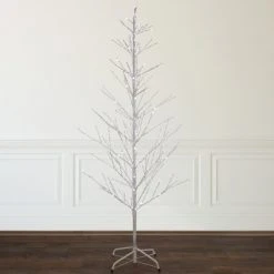 Northlight 6' LED Lighted White Birch Christmas Twig Tree - Pure White Lights