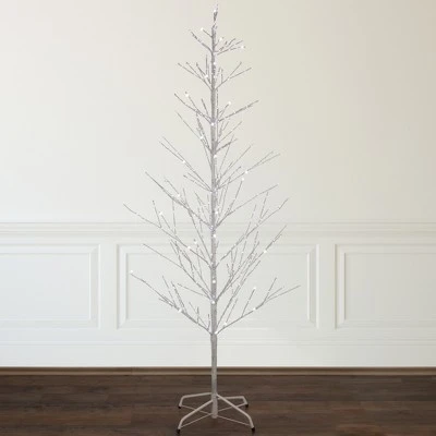 Northlight 6' LED Lighted White Birch Christmas Twig Tree - Pure White Lights 1 Northlight 6' LED Lighted White Birch Christmas Twig Tree - Pure White Lights