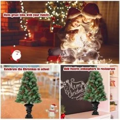Costway Set of 2 Christmas Entrance Tree 4ft w/Pine Cones Red Berries & Glitter Branches 13 Costway Set of 2 Christmas Entrance Tree 4ft w/Pine Cones Red Berries & Glitter Branches -Christmas Trees Sales Store unnamed file 6729
