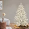 National Tree Company 4 Foot Full Bodied Unlit Snowy Festive Artificial Christmas Holiday Tree with 311 Branch Tips, & Metal Stand, White